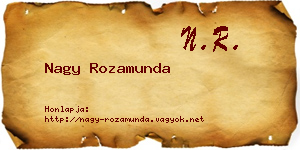 Nagy Rozamunda névjegykártya